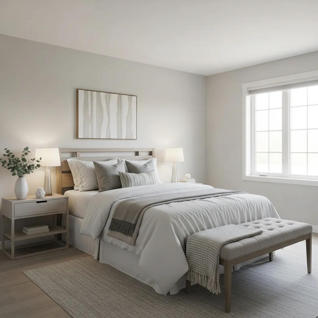 Decluttered bedroom showcasing effective depersonalization for home staging